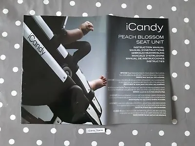 ⭐⭐ Official ICandy Peach 3 (+2016) Blossom Seat Unit Instruction Manual Book ⭐⭐ • £6.95