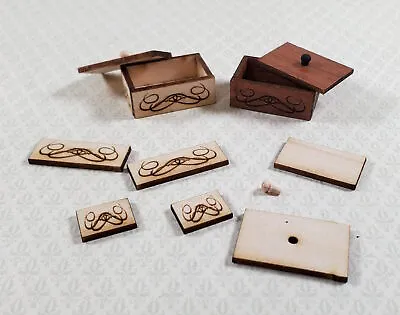 Dollhouse KIT Art Nouveau Box Small For Gloves Trinkets 1:12 Scale Miniature DIY • $4.99