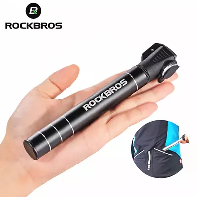 ROCKBROS Portable Bike Inflator Pump Presta A/V F/V Mini Aluminum Bicycle Pump  • $8.99