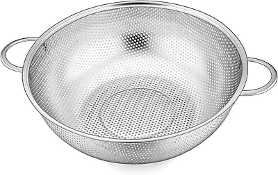 Stainless Steel Colander 5QT Micro-Perforated Metal Colander Food Strainer With • $21.09