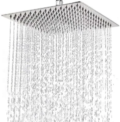 Chrome Square Stainless Stee 12 In Waterfall Shower Head Rainfall Shower Head • $28.98