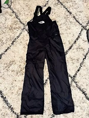 $50 • Buy North Face Bib Snow Pants Black Size Youth Large 14/16 & Small 7/8 Ski Snowboard