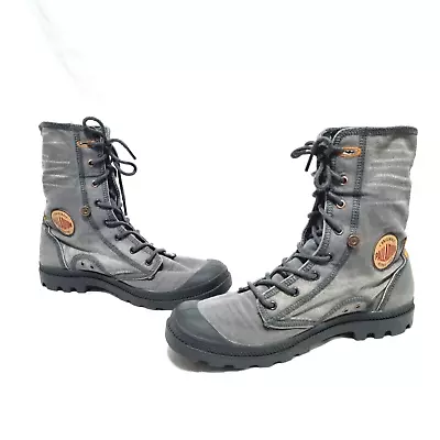 Palladium Trapery Palladenim Baggy Boots Fold Down Men Size 12 Women Size 13.5 • £81.44