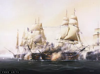 Age Of Sail Art Print  Battle Of Trafalgar HMS Victory  Admiral Horatio Nelson   • £65