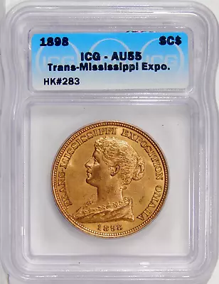 $149.95 • Buy 1898 Sc $1 Icg Au 55 Trans-mississippi Expo Hk-283 ~ Nice So-called Dollar