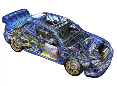 A3 Subaru Impreza WRC CutAway Rally CAR Wall Poster Art Picture Print • £5.95