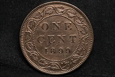 1 Cent 1899 Canada Victoria. KM-7 EF Cleaned • £27.50