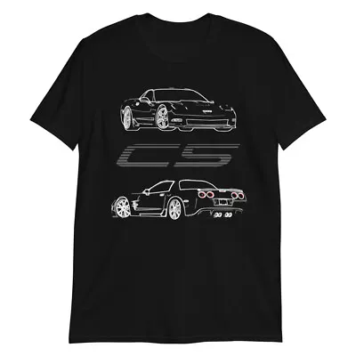 Corvette C5 Custom Outline Art Vette Owner Gift Short-Sleeve Unisex T-Shirt • $27