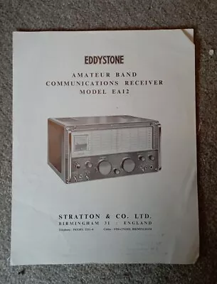 Eddystone EA12 Pamphlet  • £4.99