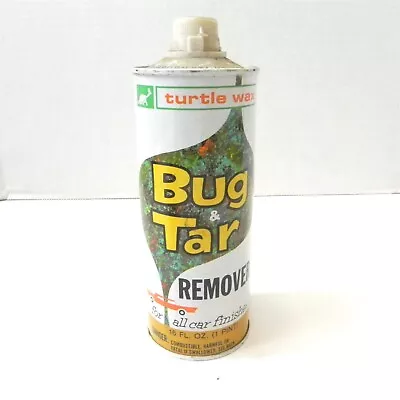 Vintage Turtle Wax Bug & Tar Remover 16 Fl Oz Can Approx Half Full Used  • $31.47