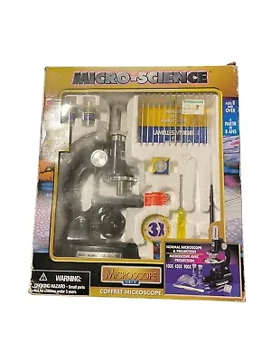 NIB Micro-Science Microscope Set 100x 450X 900X Serial No 9936 • $5