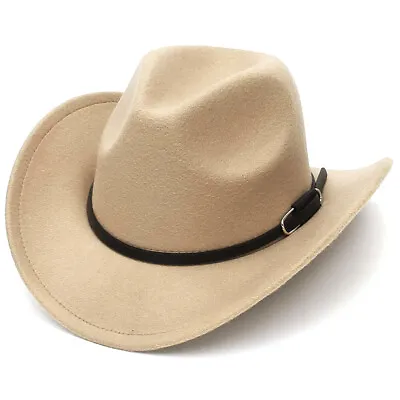 Western Kid Cowboy Hat Boys Girls Cowgirl Cap With Black Belt For Birthday Party • $12.99