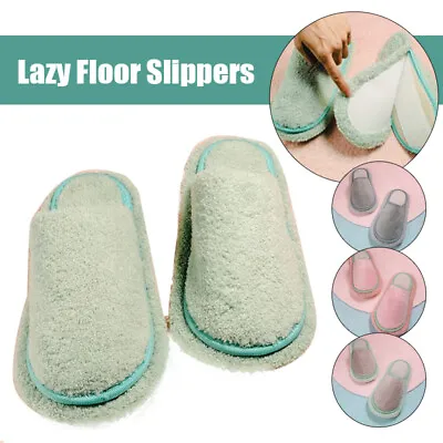 1 Pair Mop Slippers Lazy Floor Cleaning Mops Foot Socks Shoes Quick Polishing • $11.49