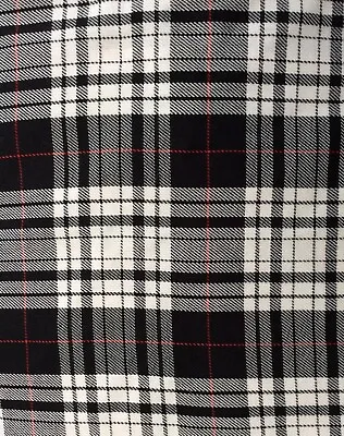 Poly-viscose Tartan Fabric - Sold By The Metre - Free Uk Postage - Reduced Price • £5.99