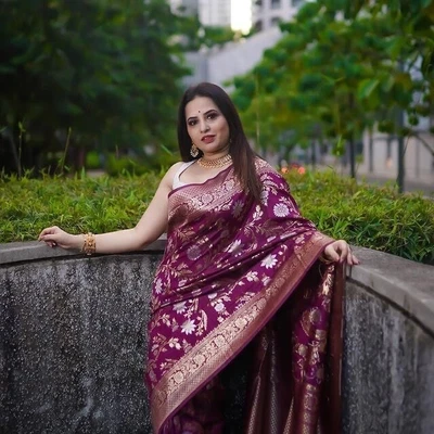 $59.39 • Buy Wedding Designer Saree Indian Pakistani Bollywood Party Wear Purple Sari Blouse