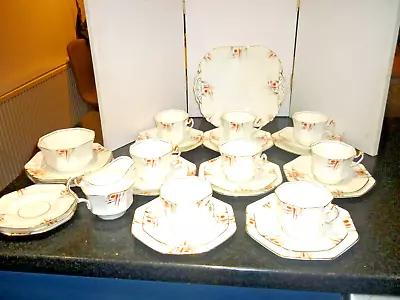 Rradfords Crown China Deco Tea Set 34 Piece • £78