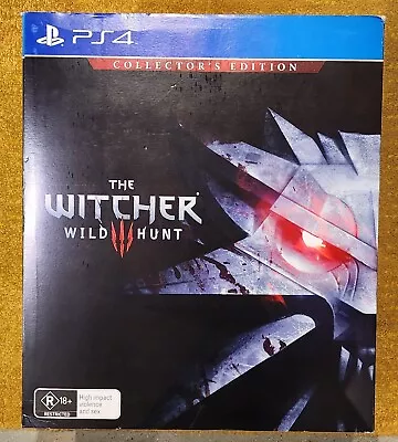 Witcher 3 The Wild Hunt Collector's Edition (PS4) - Game Discs Statue Artbook • $200