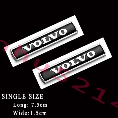 2X Black Volvo Side Skirts Badge Emblem Badge For XC90 XC60 XC40 V90 V60 S60 S90 • $18.99