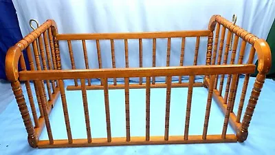 Vintage Jenny Lind Wooden Baby Cradle Bassinet Crib Spindle Frame Towel Ladder • $89.99