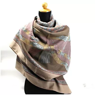 Authentic Valentino Garavani Large Stole Shawl Throw Brown Used A Rank • £134.62