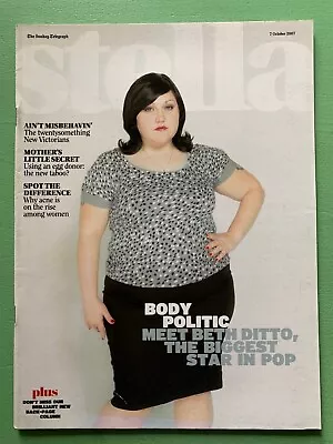 Rare STELLA Magazine 7-October-2007 BETH DITTO Francois Nars Imogen Stubbs UK • £9.99