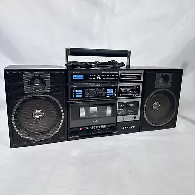 Vintage Boombox Ghetto Blaster Sanyo C12 Tape Radio Vintage Sanyo - Parts • $24.88