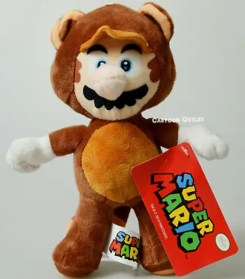 Nintendo Super Mario Bros 8  Plush Tanooki Racoon Stuffed Doll Toy Gift New • $15.19