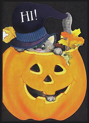 Vintage Greeting Card - Cat Kitten - Halloween 023 • $2.99