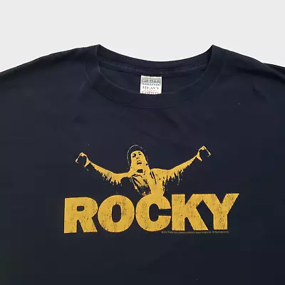 Vintage Rocky Adult Large Black And Gold Movie Shirt Sylvester Stallone Boxing • $12