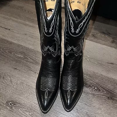 Men Tony Lama 6905  Cowboy Leather Boots Western Embroidered Stitched Size 11 • $159.99