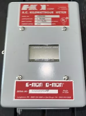 E-MON 480-400 400 AMP AC KILOWATTHOUR METER 4-WIRE 277/480V 50-40HZ Read **** • $200