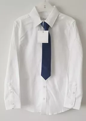 £14.80 • Buy Boys Occasion Wear White Shirt & Tie Set Age 8 Brand NEW