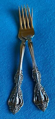 Set Of 2 Oneida MICHELANGELO Dinner Forks 7 1/4  Stainless Flatware Silverware • $19.95