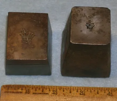 2 Antique Stamping Dies MASONIC KNIGHTS TEMPLAR Cross & Crown * MC Lilley • $75