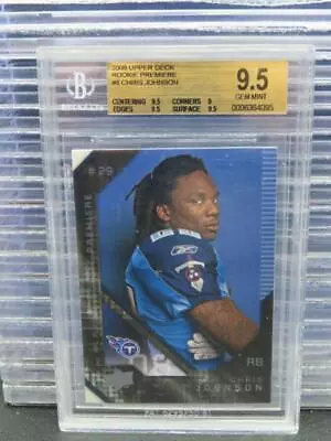 2008 Upper Deck Chris Johnson Rookie Premiere #8 BGS 9.5 GEM MINT Titans • $0.99