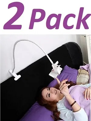 2x Flexible Clip Mobile Cell Phone Holder Lazy Bed Desktop Bracket Mount Stand • $11.98