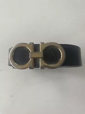 Salvatore Ferragamo  Men’s Leather  Belt With Gold Plated Buckle Size 38 • $95