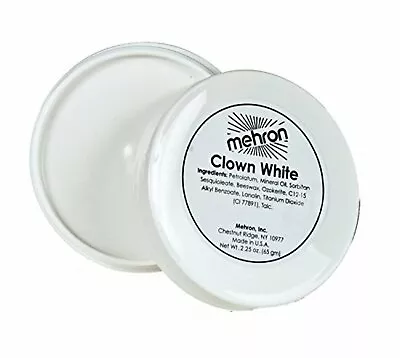 Mehron Clown White Make Up Professional Clown Face & Body Paint 2.25 Oz Tub • $9.95