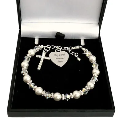 Personalised Bracelet For First Communion ANY Engraving. Baptism Christening • £19.99