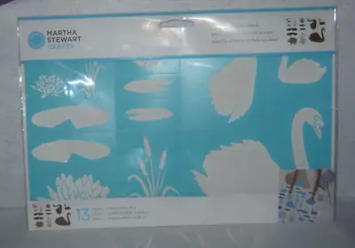 Martha Stewart - Adhesive Laser Cut Stencils - Swan Lake - New Package - • $8