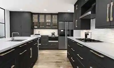 Fully Assembled 10X10 Modern Shaker Black Kitchen Cabinets Lifetime Warranty • $6299.99