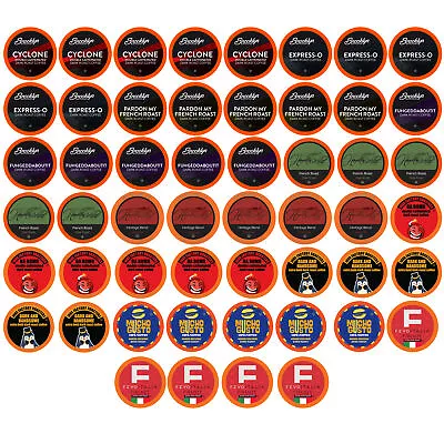 Two Rivers Coffee Variety Dark Roast Coffee Pods K Cup Sampler 52 Count • $25