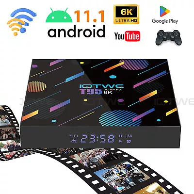 Android 11.1 Smart TV Box 128GB 6K HDMI Quad Core 5G WIFI Media Player 2024 US • $34.99