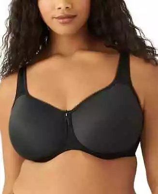 Wacoal 855192 Basic Beauty Seamless T Shirt Bra 42H Black Underwire NWT • $33.95