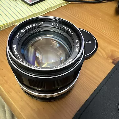 Minolta MC ROKKOR-PF 58mm F/1.4 Manual Focus SLR Lens • $99