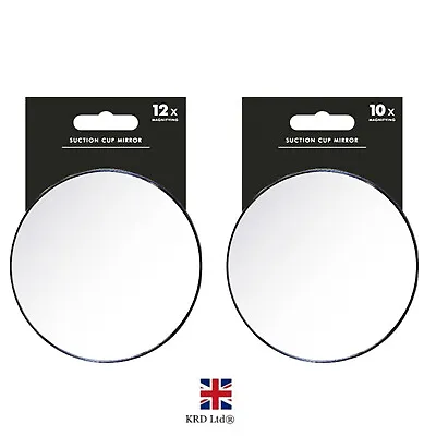 10x /12x Magnifying Cosmetic Mirror Suction Cups Make Up Eyebrows Travel G296 • £3.45