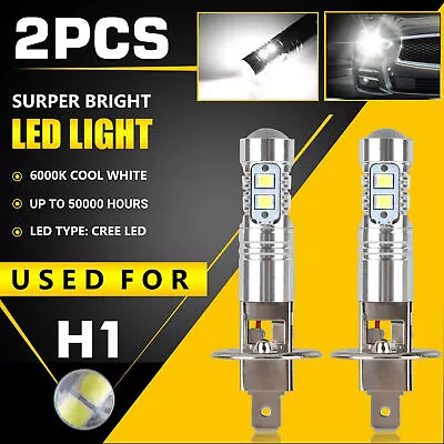 2PCS Xenon H1 LED Headlight Bulbs High Low Beam Fog Light DRL 6000K Super White • $9.99