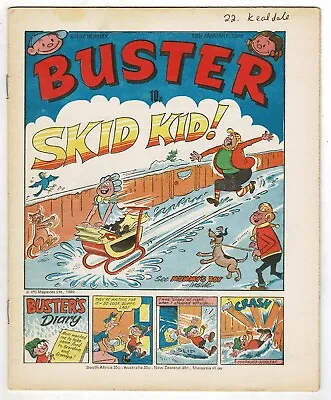 £1 • Buy Buster Comic 12th January 1980 Chalky  Ivor Lott Leopard Lime St