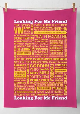 Fun Tea Towel Victoria Wood Julie Walters Dinnerladies Acorn Antiques Dishcloth • £12.99