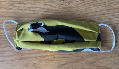£6.30 • Buy Handcrafted Reusable Washable Fabric Face Mask Covering Adults Kids Wild Badger